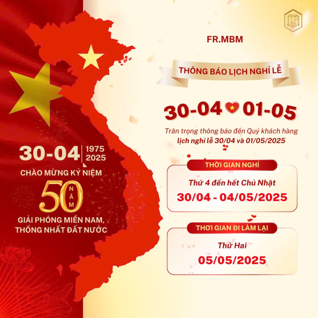 Thông báo nghỉ lễ 30.4 - 1.5