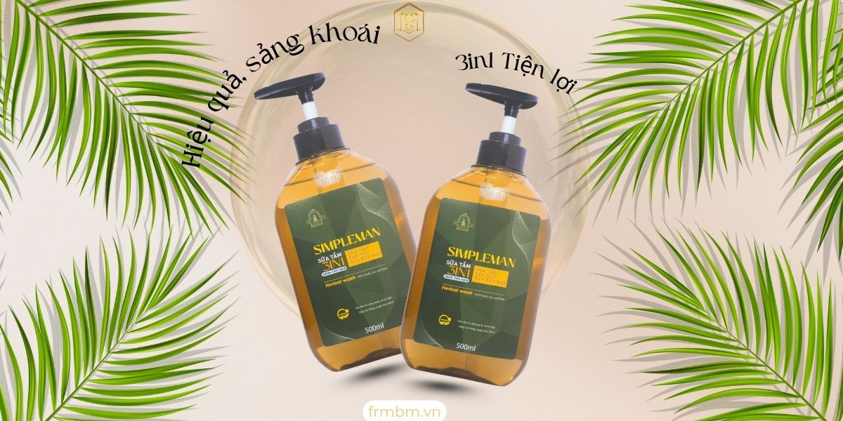Bộ mỹ phẩm cho nam Fr.MBM - Sữa rửa tắm SIMPLEMAN 3in1