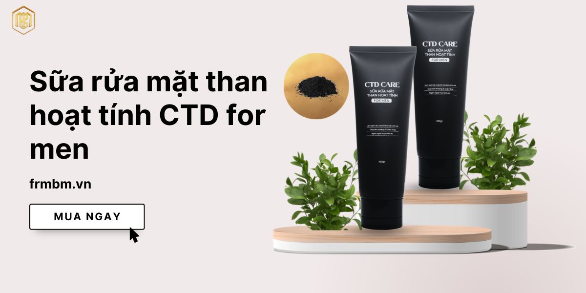 Sữa rửa mặt than hoạt tính CTD for men